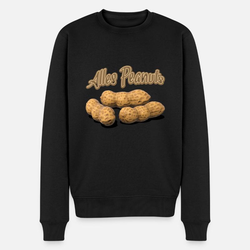 Alles Peanuts - Männer Premium Bio Pullover - Schwarz