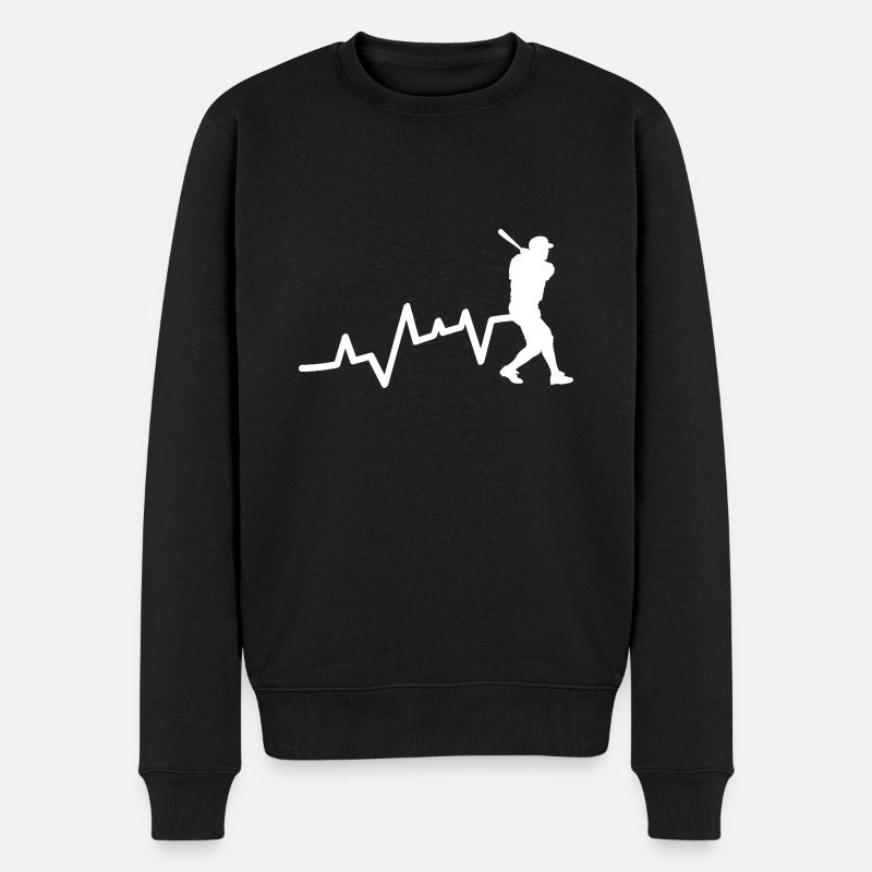 Baseball Player Evolution Baseball - Men's Premium Organic Jumper - black