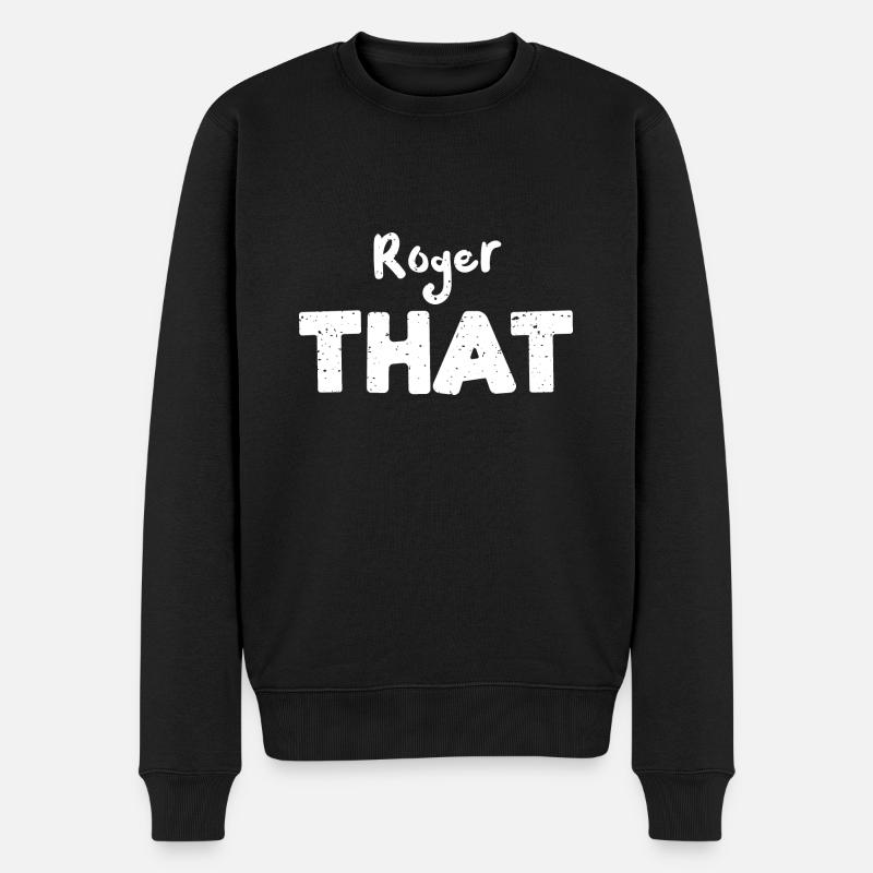 Roger That - Tennis - Pull Premium bio Homme - noir