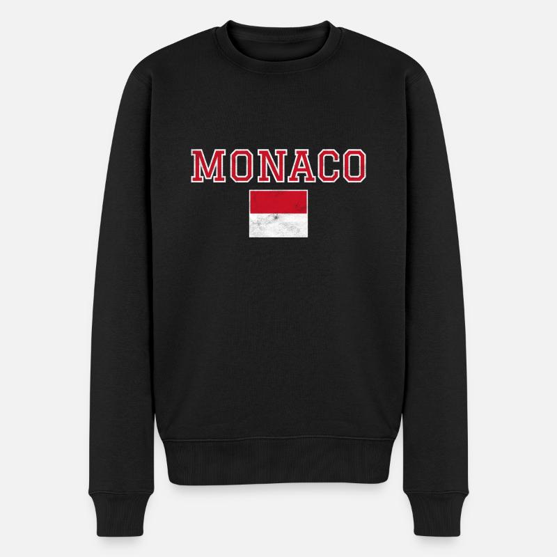 Monaco - Männer Premium Bio Pullover - Schwarz