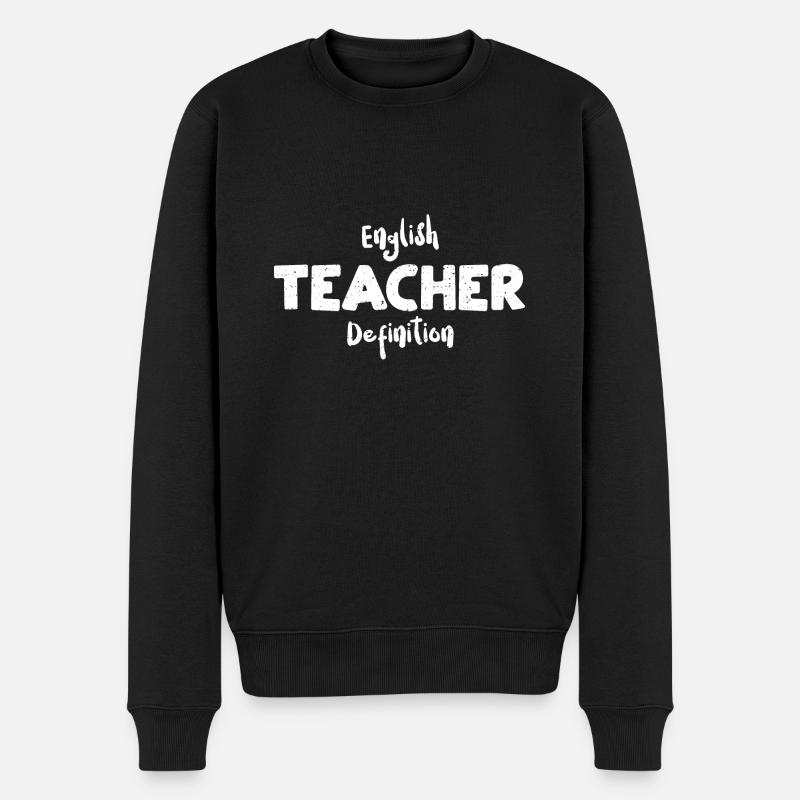 English Teacher Definition - Männer Premium Bio Pullover - Schwarz