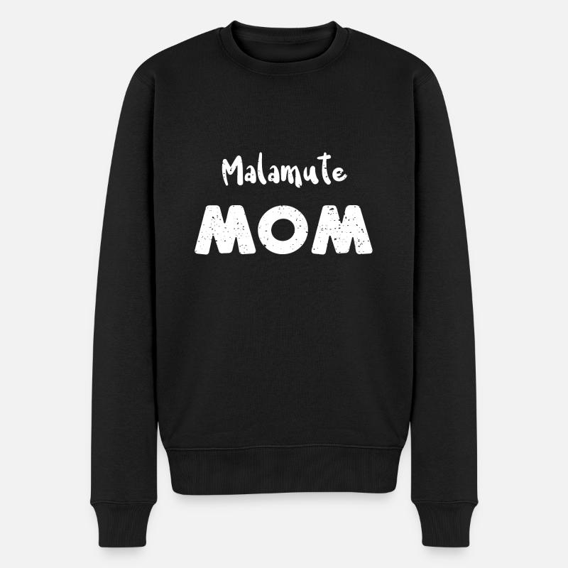 Malamute Mom - Mom - Männer Premium Bio Pullover - Schwarz