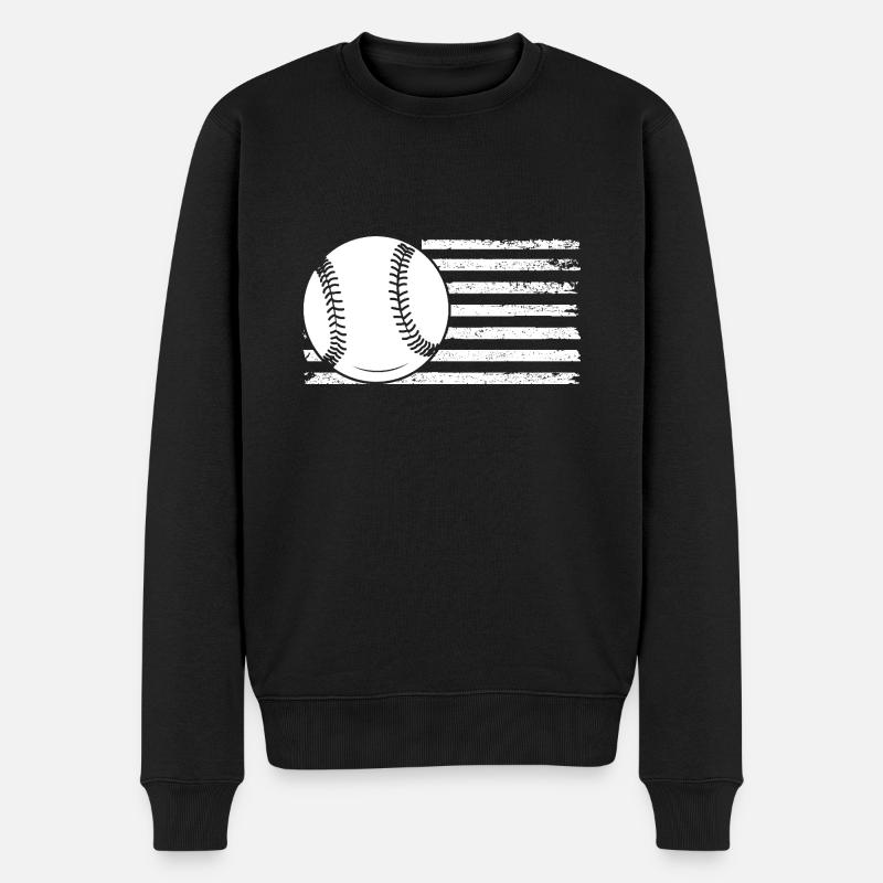 Joueur de baseball Baseball - Pull Premium bio Homme - noir