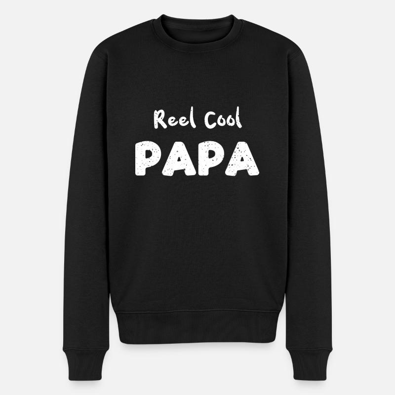 Reel Cool Papa - Pêche - Pull Premium bio Homme - noir
