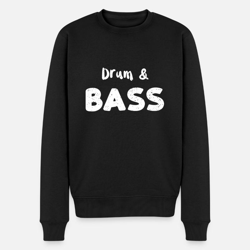 Drum & Bass - Drums - Männer Premium Bio Pullover - Schwarz
