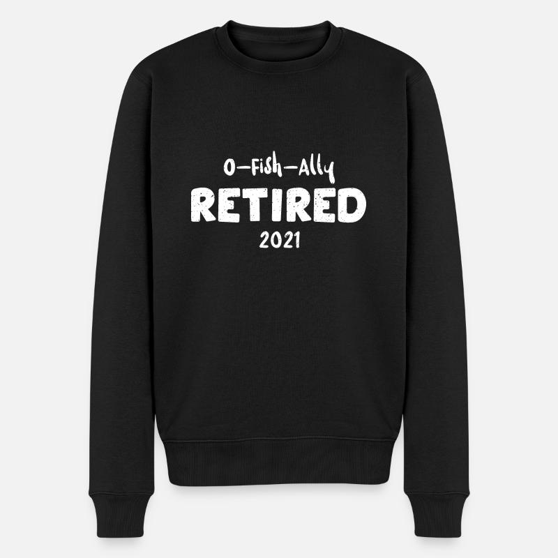 O-Fish-Ally Retired 2021 - Fishing - Männer Premium Bio Pullover - Schwarz