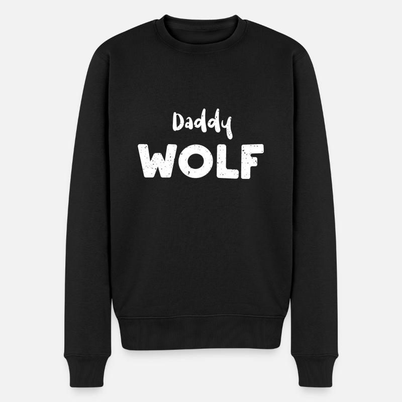 Papa Loup - Loup - Pull Premium bio Homme - noir