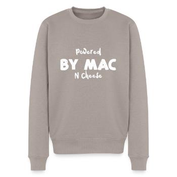 Powered By Mac N Cheese - Noodles - Männer Premium Bio Pullover - Taupe - Vorne - Nico (187cm)