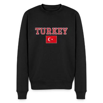 Türkei - Männer Premium Bio Pullover - Schwarz - Vorne - Nico (187cm)