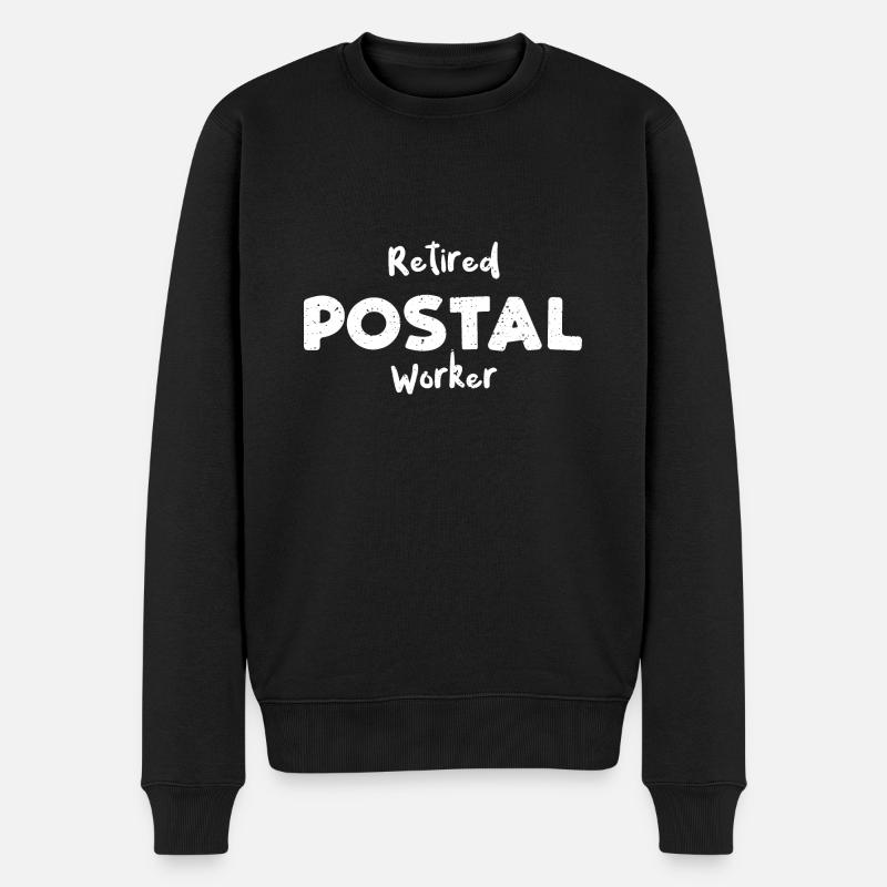 Retired Postal Worker - Retirement - Männer Premium Bio Pullover - Schwarz