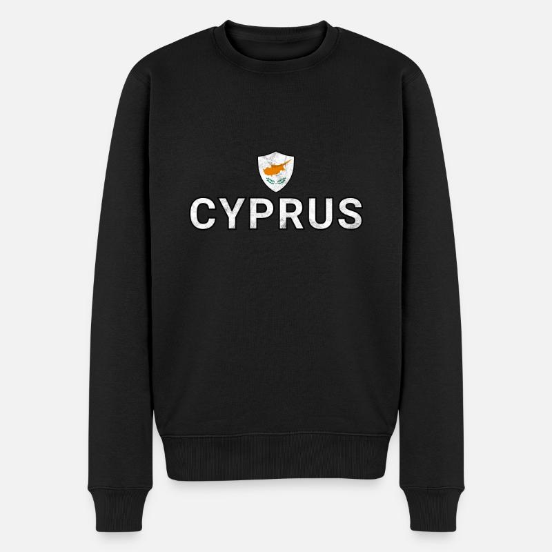 Zypern - Männer Premium Bio Pullover - Schwarz