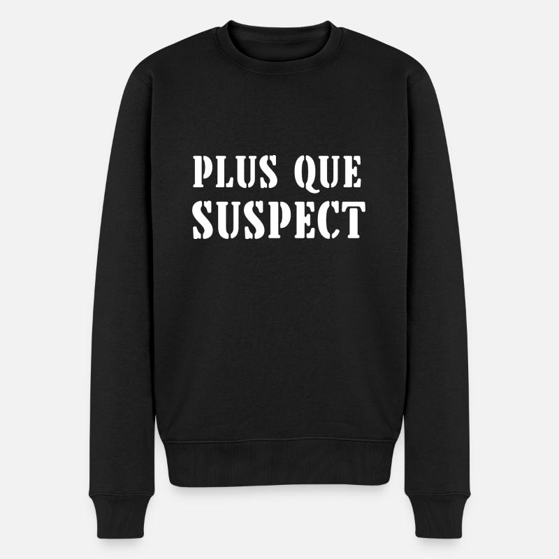 plus que suspect - Pull Premium bio Homme - noir