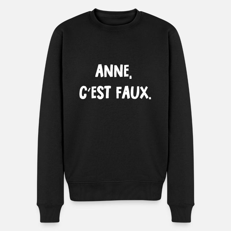 Anne, c'est faux - Pull Premium bio Homme - noir