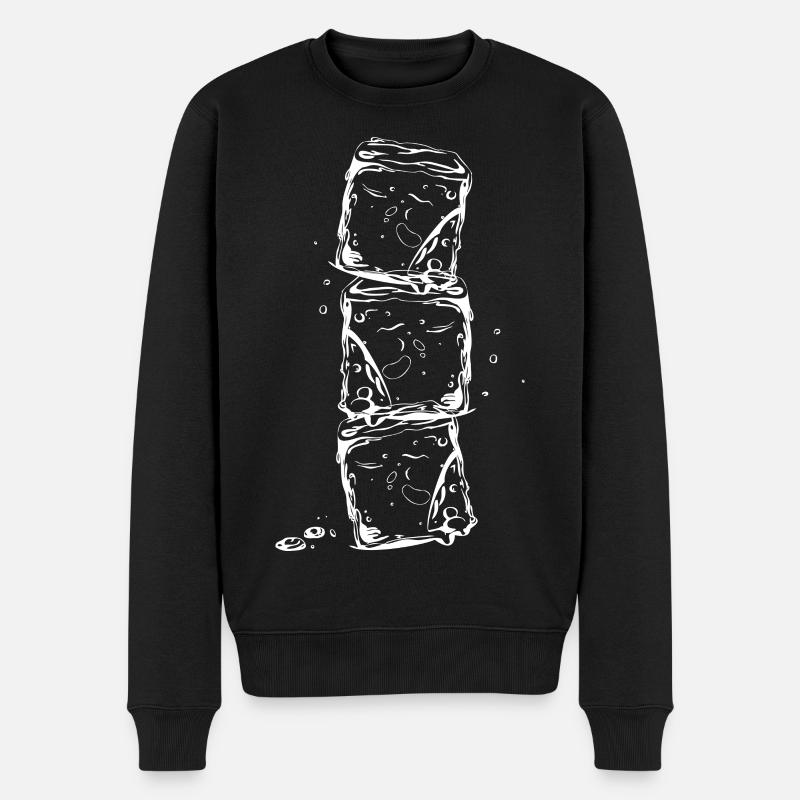 Glaçons et gouttes d'eau - Pull Premium bio Homme - noir