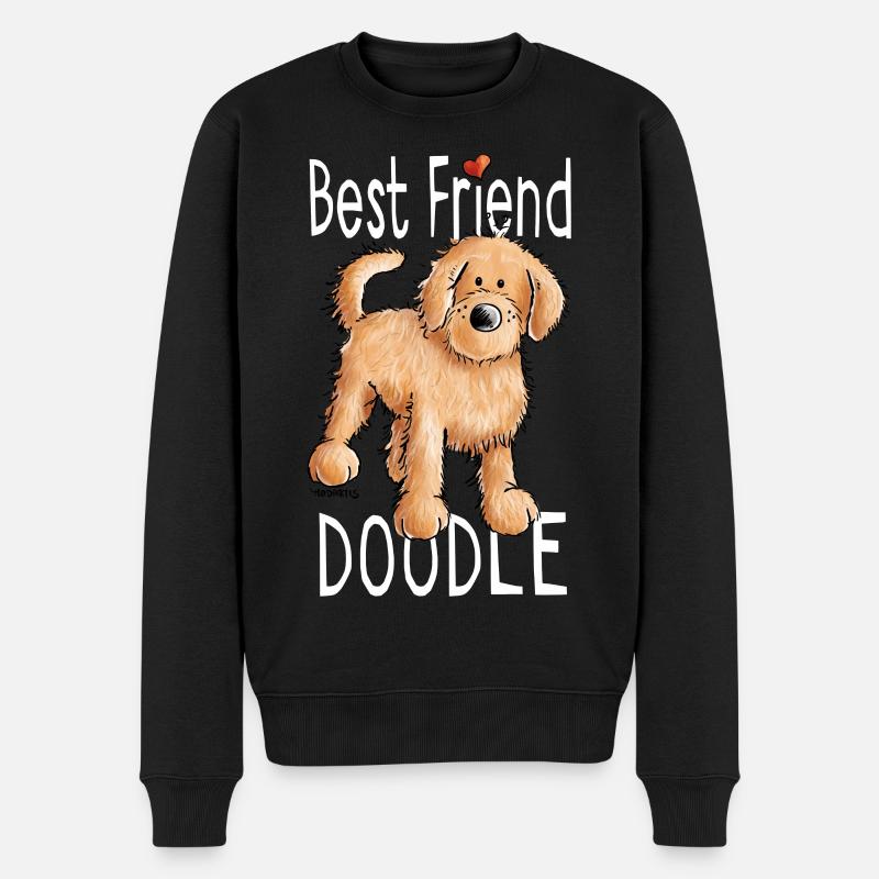 Drôle Doodle Chien - Cadeau - Pull Premium bio Homme - noir