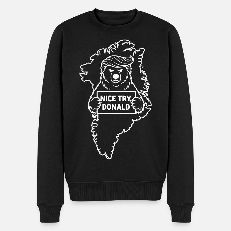 Groenland : Bien essayé, Donald - Pull Premium bio Homme - noir