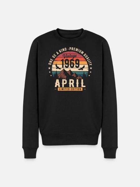 Millésime Anniversaire Avril 1969 April 1969 - Pull Premium bio Homme - noir