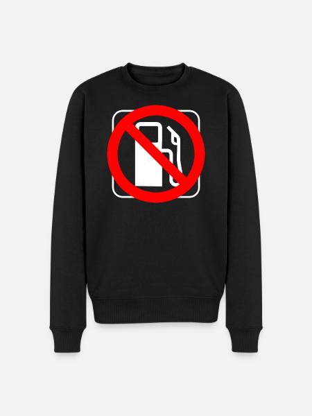 Stop gasoline diesel prices prohibition graphic - Men's Premium Organic Jumper - black