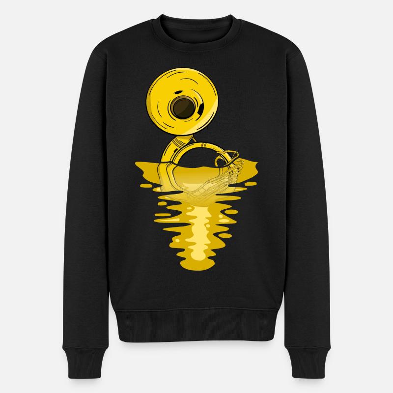 Tuba musical Susaphon d’or - Pull Premium bio Homme - noir