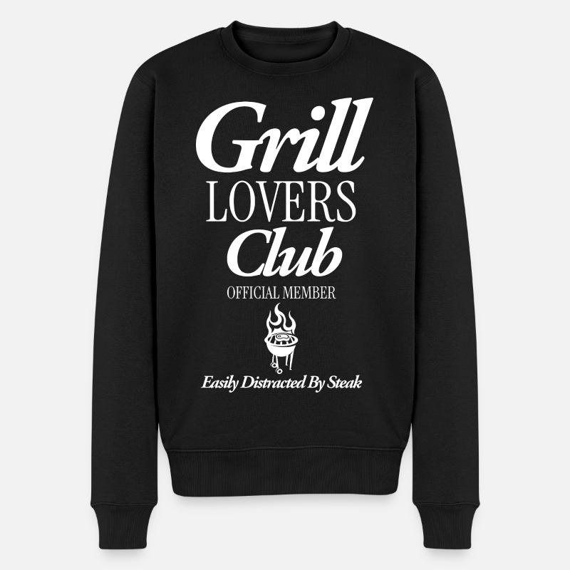 Grillen - Männer Premium Bio Pullover - Schwarz