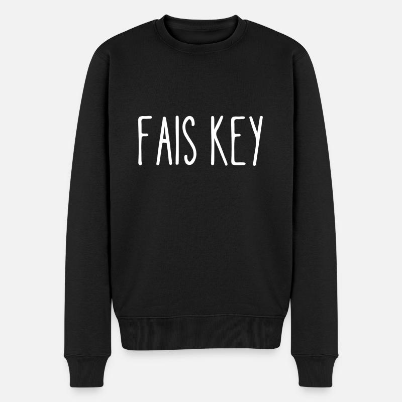 fais key - Pull Premium bio Homme - noir