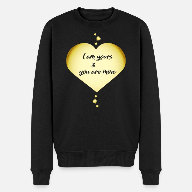 Couples amoureux Coeur d’amour - Pull Premium bio Homme - noir