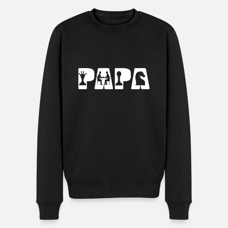 Papa Jeu d’échecs Gambit - Pull Premium bio Homme - noir