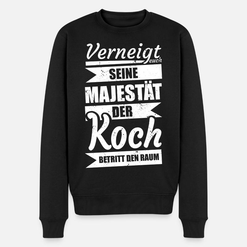 Koch - lustiges Geschenk - Männer Premium Bio Pullover - Schwarz