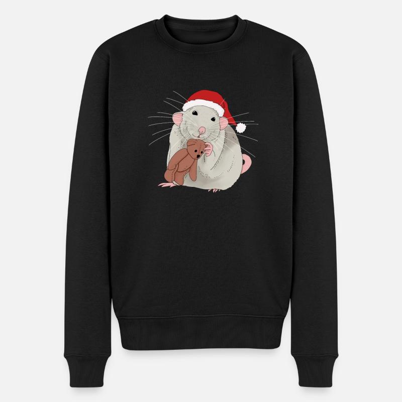 Rat de Noël - Pull Premium bio Homme - noir