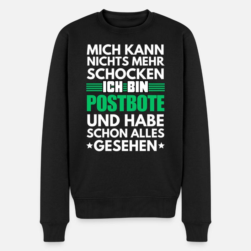 Nicht schockbarer Postbote - Männer Premium Bio Pullover - Schwarz