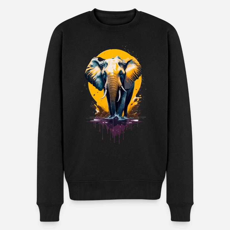 Éléphant - Pull Premium bio Homme - noir