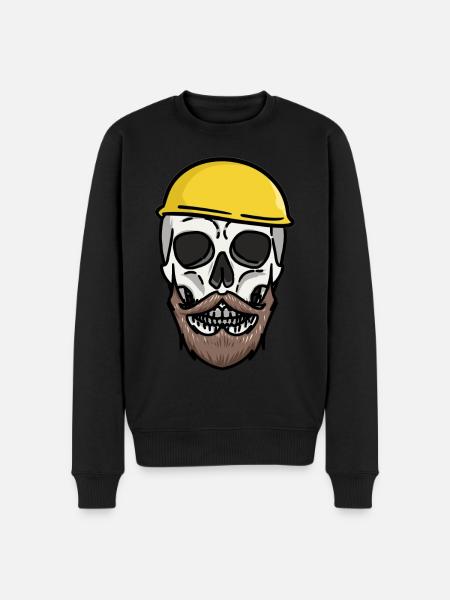 Ambachten Veiligheidshelm Schedel Bouwplaats werk Job - Mannen Premium Bio sweater - zwart