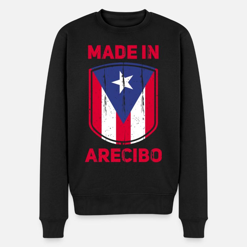 Arecibo Puerto Rico - Männer Premium Bio Pullover - Schwarz