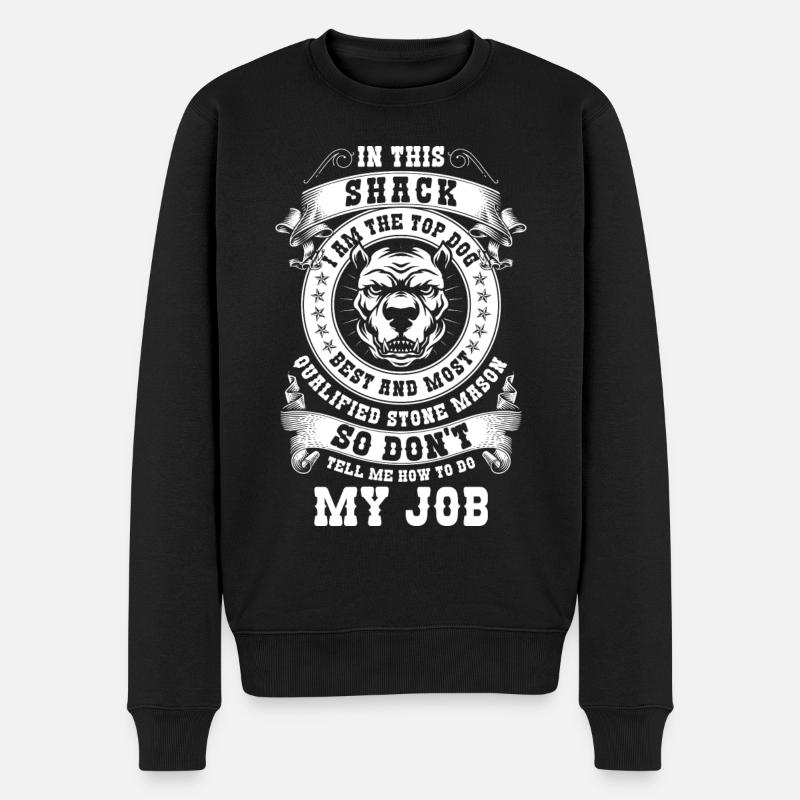 Handwerk Arbeit Hammer - Männer Premium Bio Pullover - Schwarz
