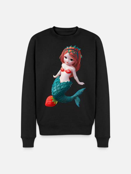 Sirène aux fraises - Pull Premium bio Homme - noir
