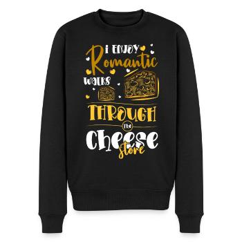 Cheese Lover Cheddar Parmesan Cheesecake - Pull Premium bio Homme - noir - Devant - Nico (187cm)