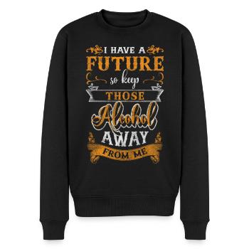 Redémarrage de la consommation saine d’alcool sans alcool - Pull Premium bio Homme - noir - Devant - Nico (187cm)