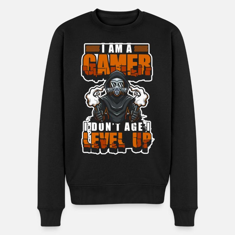 PC Online Gaming Grafik - Männer Premium Bio Pullover - Schwarz