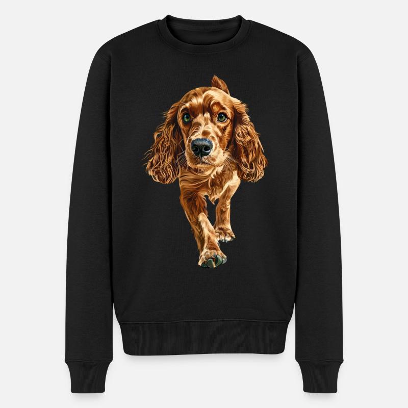 Cocker Spaniel - Männer Premium Bio Pullover - Schwarz
