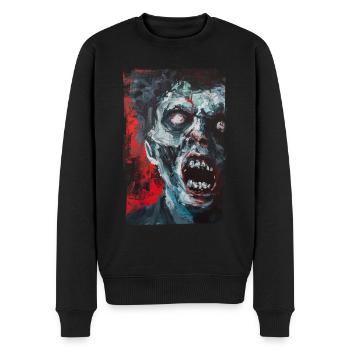 ImpreZionistic - Men's Premium Organic Jumper - black - Front - Nico (187cm)
