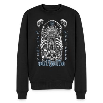 Wikinger Walhalla Runen Symbole - Männer Premium Bio Pullover - Schwarz - Vorne - Nico (187cm)