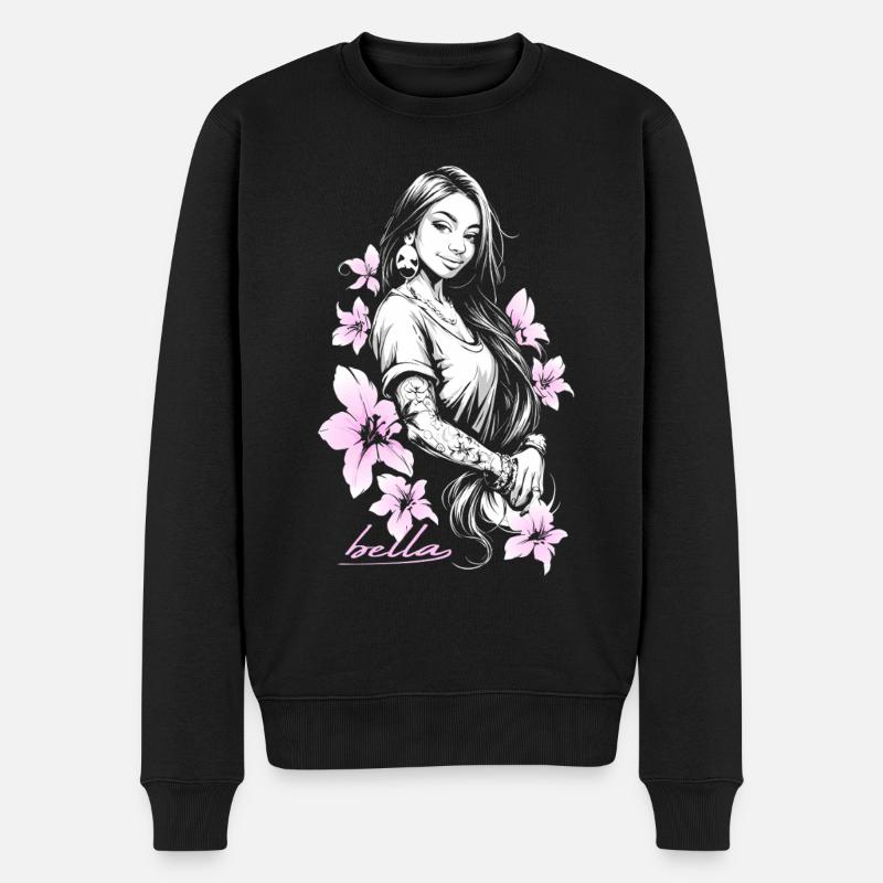 Bella blossom latina chicca - Pull Premium bio Homme - noir