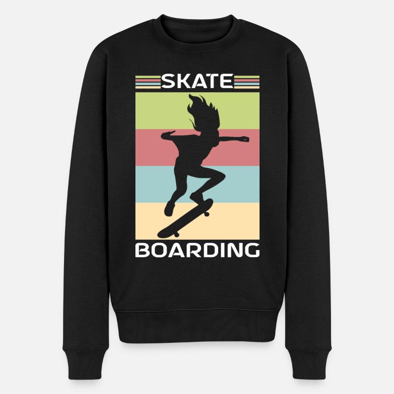 Skater Skateboarder Skateboard - Pull Premium bio Homme - noir