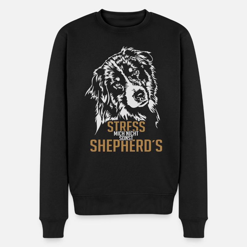 Australian Shepherd - Stress mich nicht - Männer Premium Bio Pullover - Schwarz