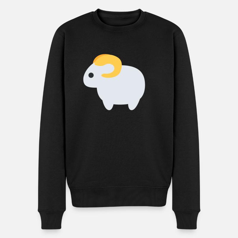 Widder Steinbock Geschenk - Männer Premium Bio Pullover - Schwarz