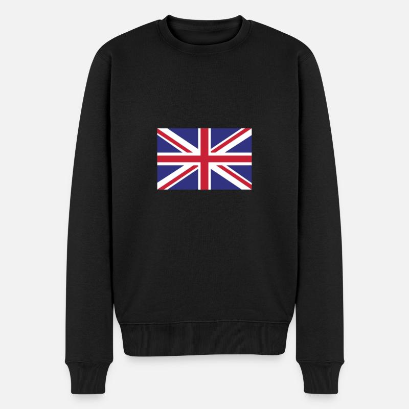 Union Jack 🇬🇧 / drapeau du Royaume-Uni - Pull Premium bio Homme - noir