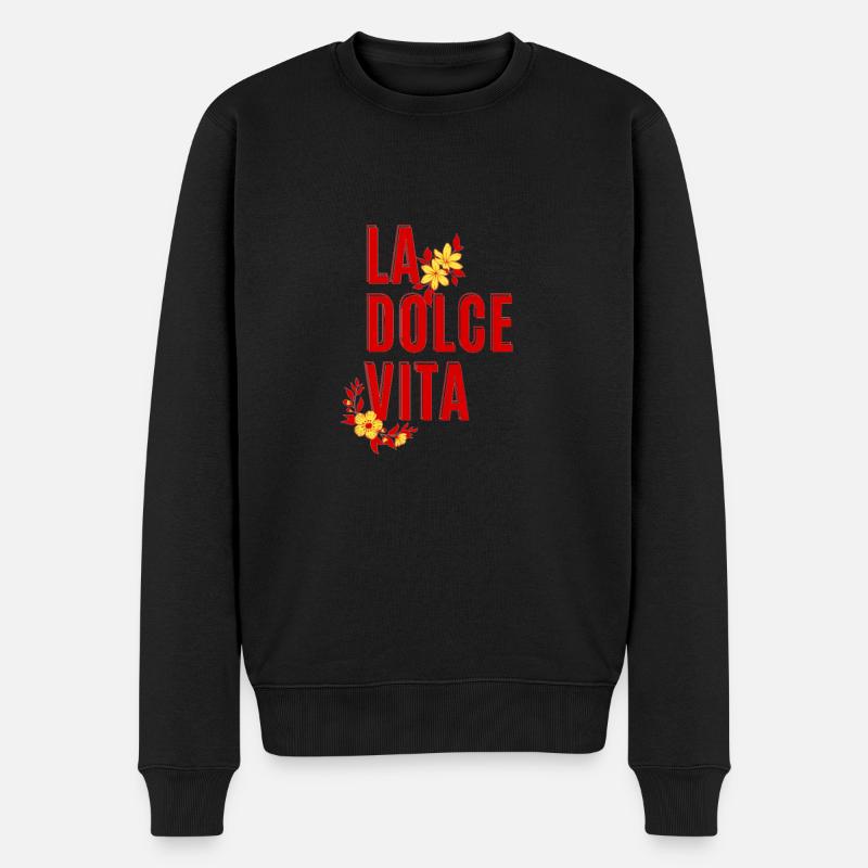 La dolce vita - Pull Premium bio Homme - noir