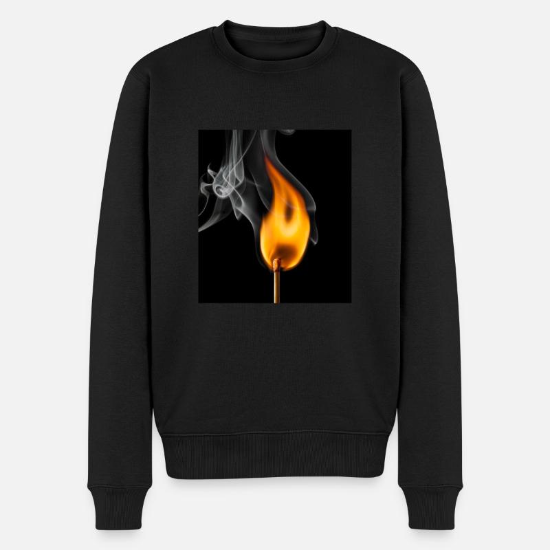 Le match brûle - Pull Premium bio Homme - noir