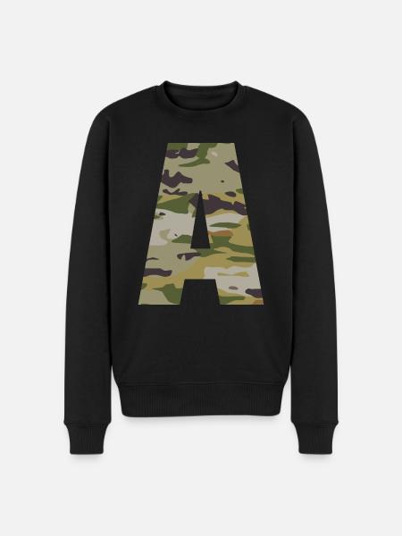 Tarnbuchstabe A - Männer Premium Bio Pullover - Schwarz