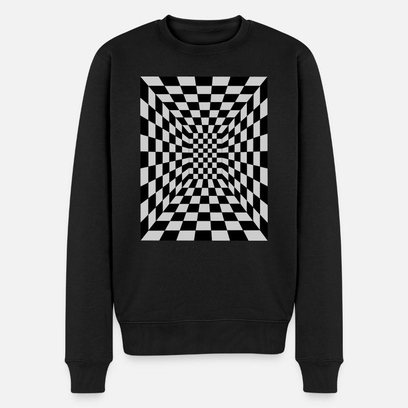 illusion d’optique 17 - Pull Premium bio Homme - noir